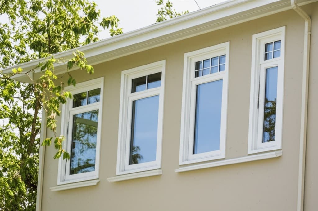 Window cleaning service on a Radford, Virginia home