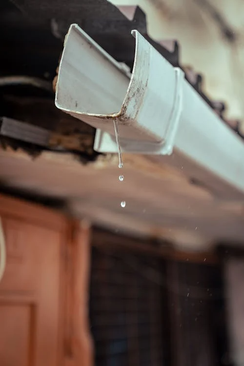 Professional gutter system with proper water drainage